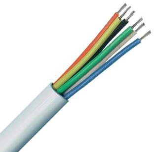 6 Core TCCA Alarm Cable White 100M Dum